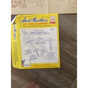 Vintage Aunt Martha's‎ Hot Iron Transfers, NIP, #3845  Designs